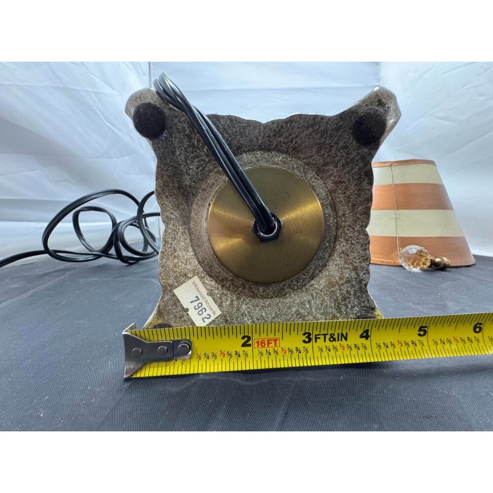 Vintage Wildwood Table Lamp Fluted Glass Column Brass Mid Century Modern MCM 22" - Picture 12 of 15